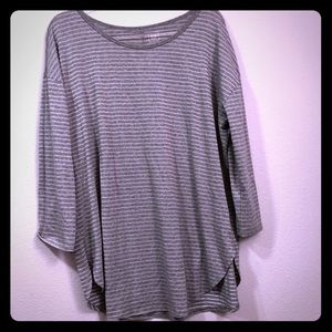 Gap Long Sleeve Grey Sparkle Top XL